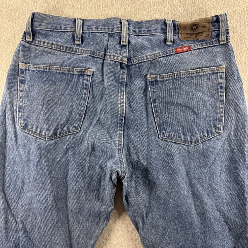 Wrangler Regular Fit Jeans Mens 36x32 Blue 96501DS Cotton Denim Straight Leg